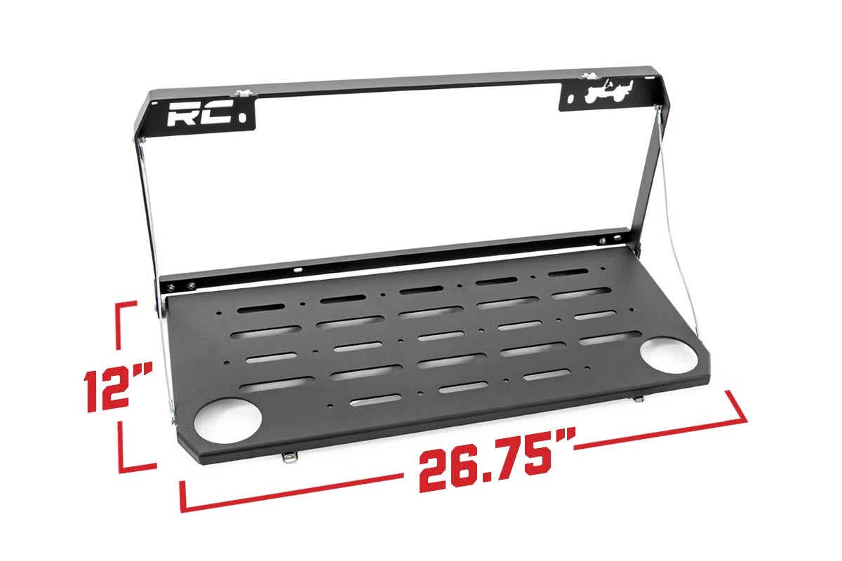 Fits Jeep Wrangler JL (18-24)/Wrangler Unlimited (18-24) Tailgate Table; 10625