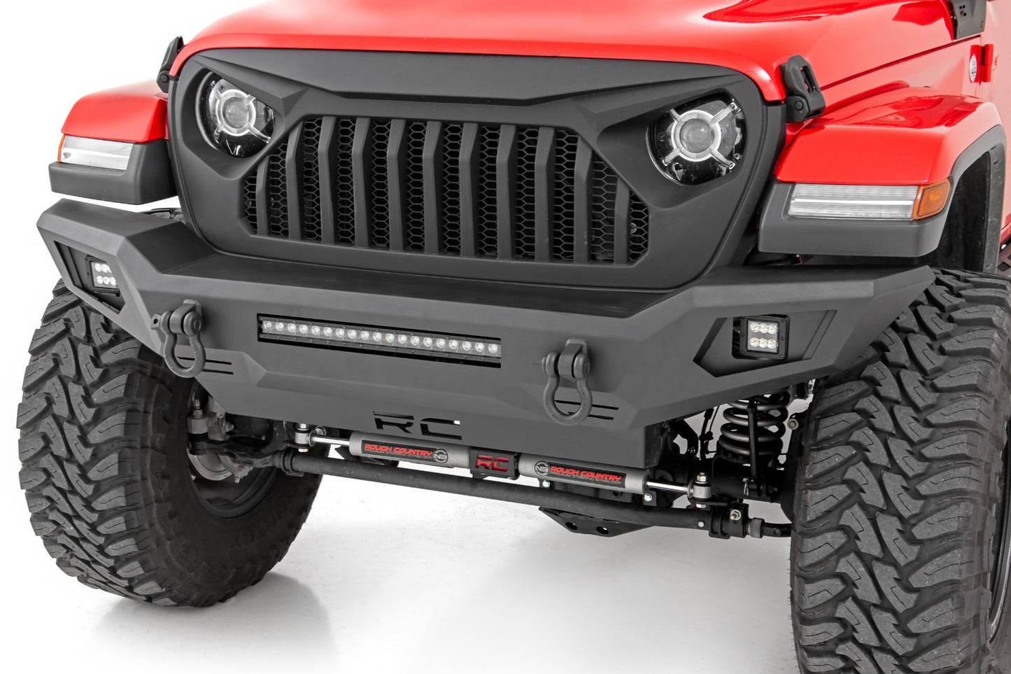 Fits Jeep Gladiator JT/Wrangler JK & JL 4WD Front Bumper; Skid Plate; 10635