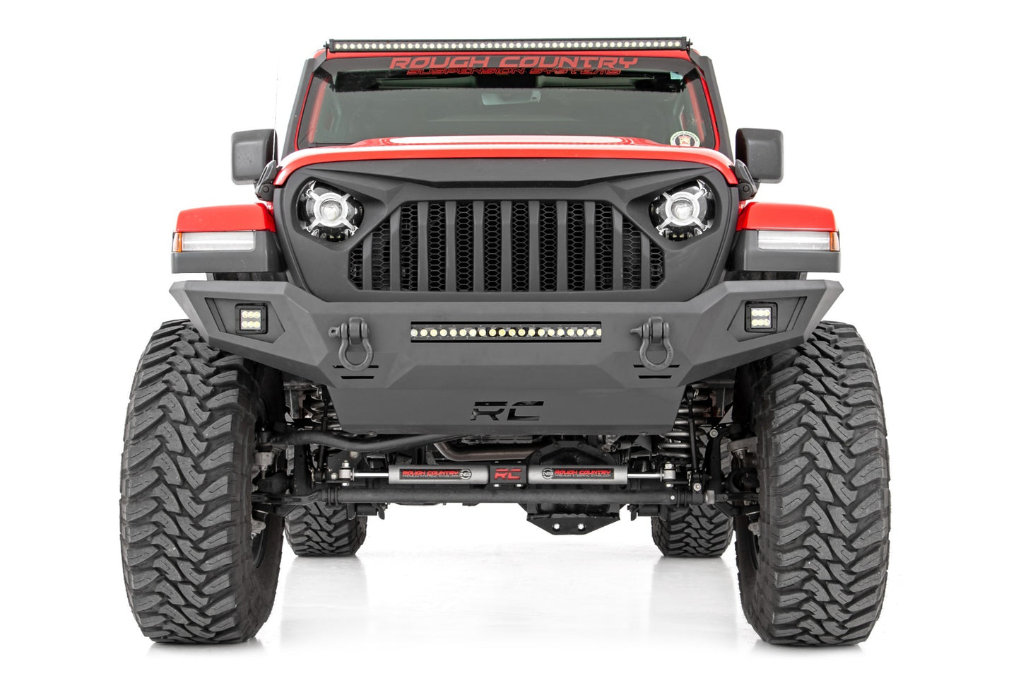 Fits Jeep Gladiator JT/Wrangler JK & JL 4WD Front Bumper; Skid Plate; 10635