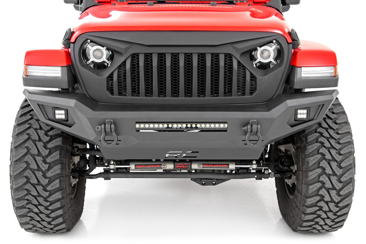 Fits Jeep Gladiator JT/Wrangler JK & JL 4WD Front Bumper; Skid Plate; 10635