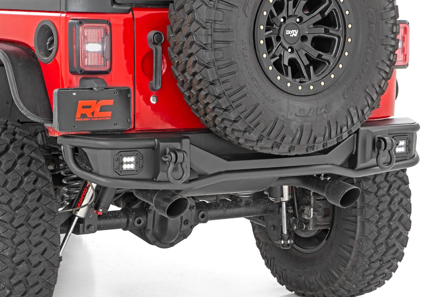 Fits Jeep Wrangler JK/Wrangler Unlimited (2007-2018) Rear Bumper; Tubular; 10649