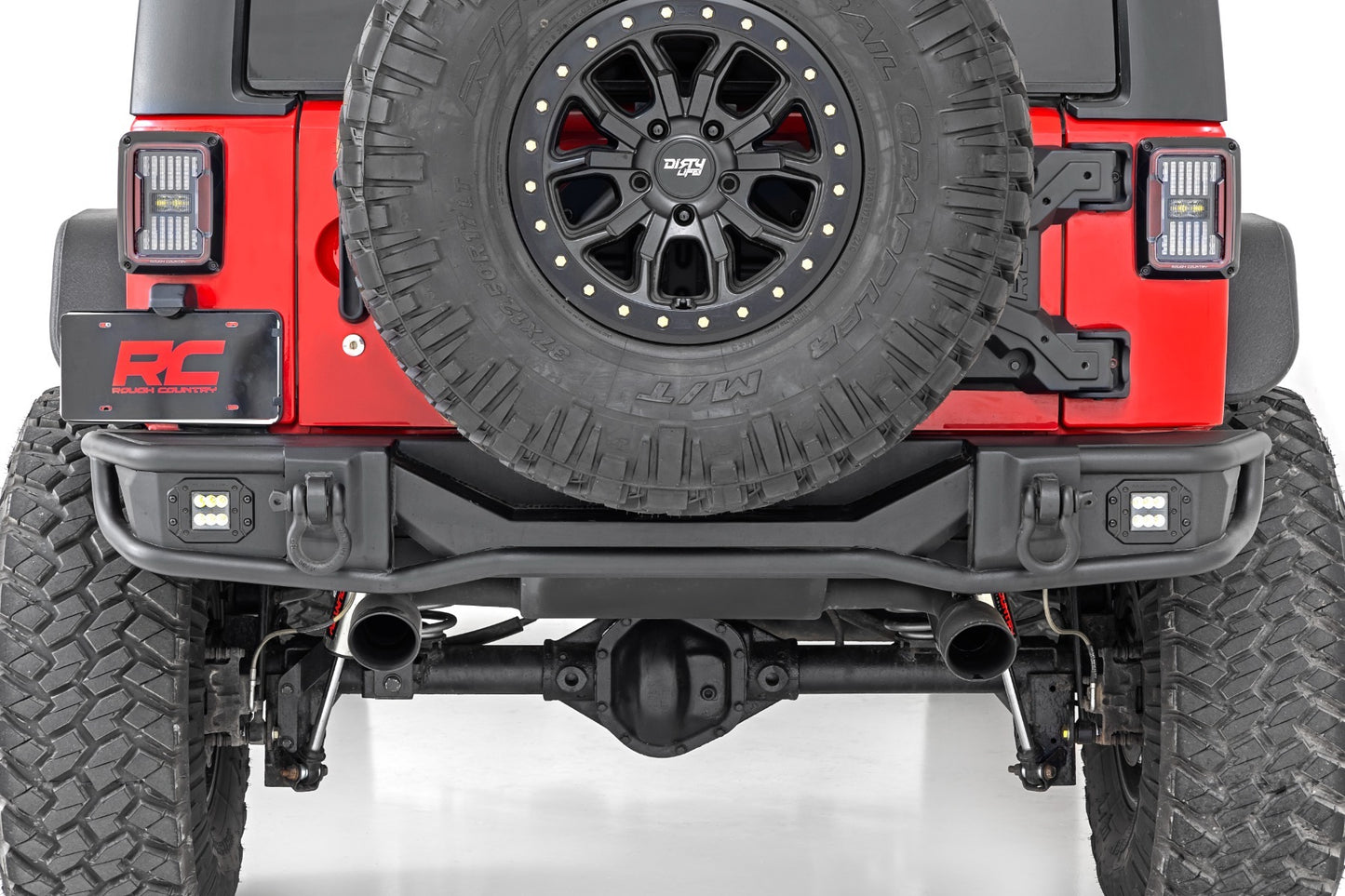 Fits Jeep Wrangler JK/Wrangler Unlimited (2007-2018) Rear Bumper; Tubular; 10649