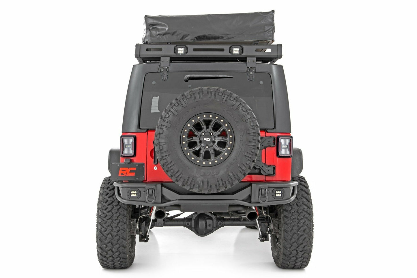 Fits Jeep Wrangler JK/Wrangler Unlimited (2007-2018) Rear Bumper; Tubular; 10649