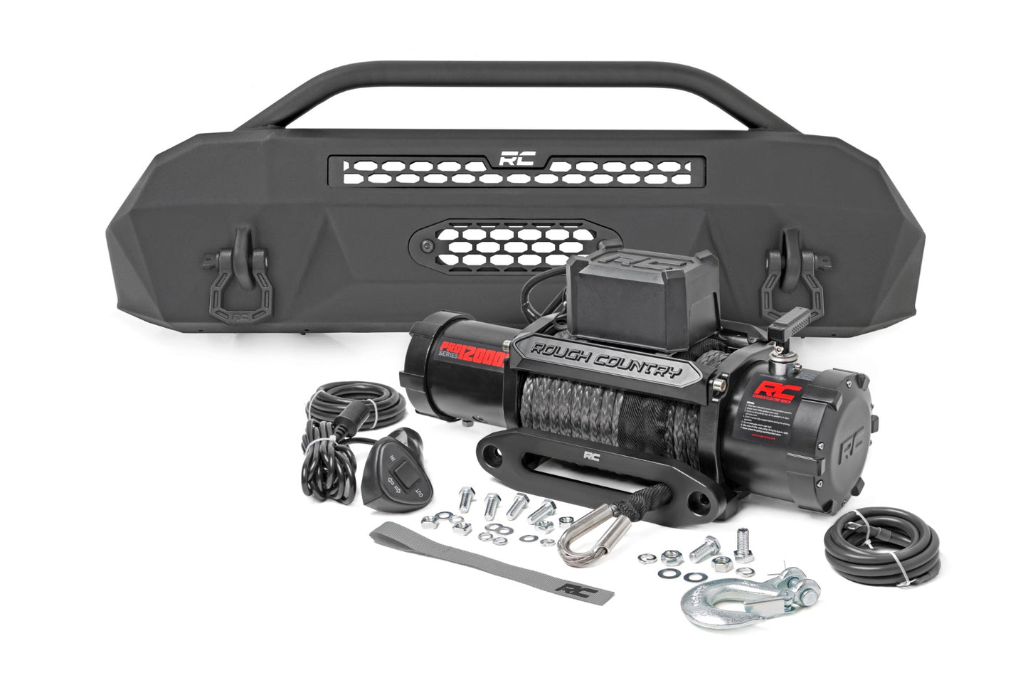 Fits Tacoma(16-23) Front Bumper Hybrid 12000-Lb Pro Series Winch  10715