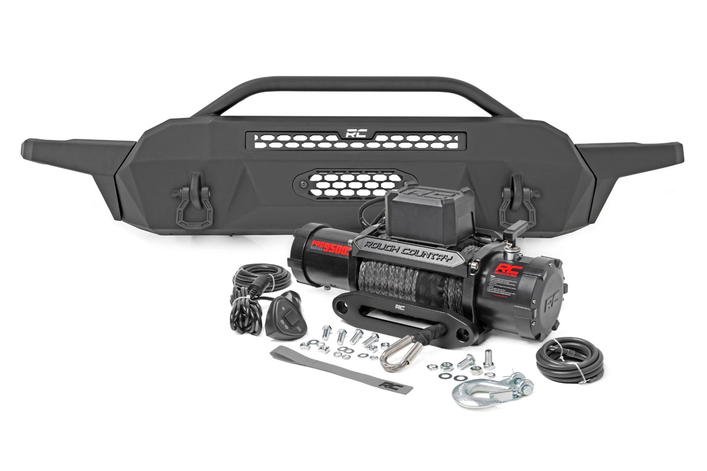 Fits  Tacoma 4WD(16-23) Front Bumper  12000-Lb Pro Series Winch 10716
