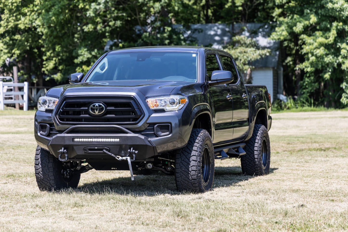 Fits Toyota Tacoma 2WD/4WD (2016-2023) Front Bumper; Hybrid; 20" Blk LED; 10718