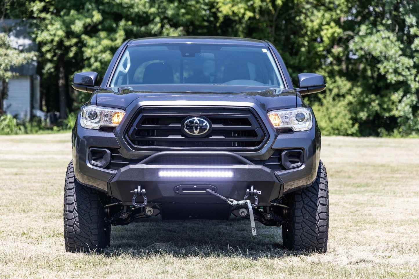 Fits Toyota Tacoma 2WD/4WD (2016-2023) Front Bumper; Hybrid; 20" Blk LED; 10718