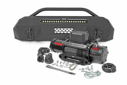 Fits Toyota Tacoma 4WD (2016-2023) Front Bumper; Hybrid; 20" Blk DRL LED; 10726