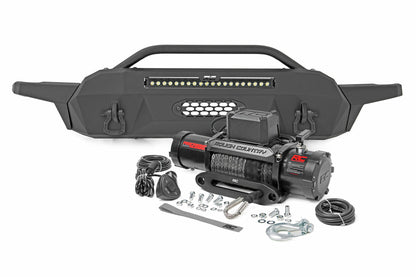 Fits Toyota Tacoma 4WD (2016-2023) Front Bumper; Hybrid; 20" Blk DRL LED; 10729