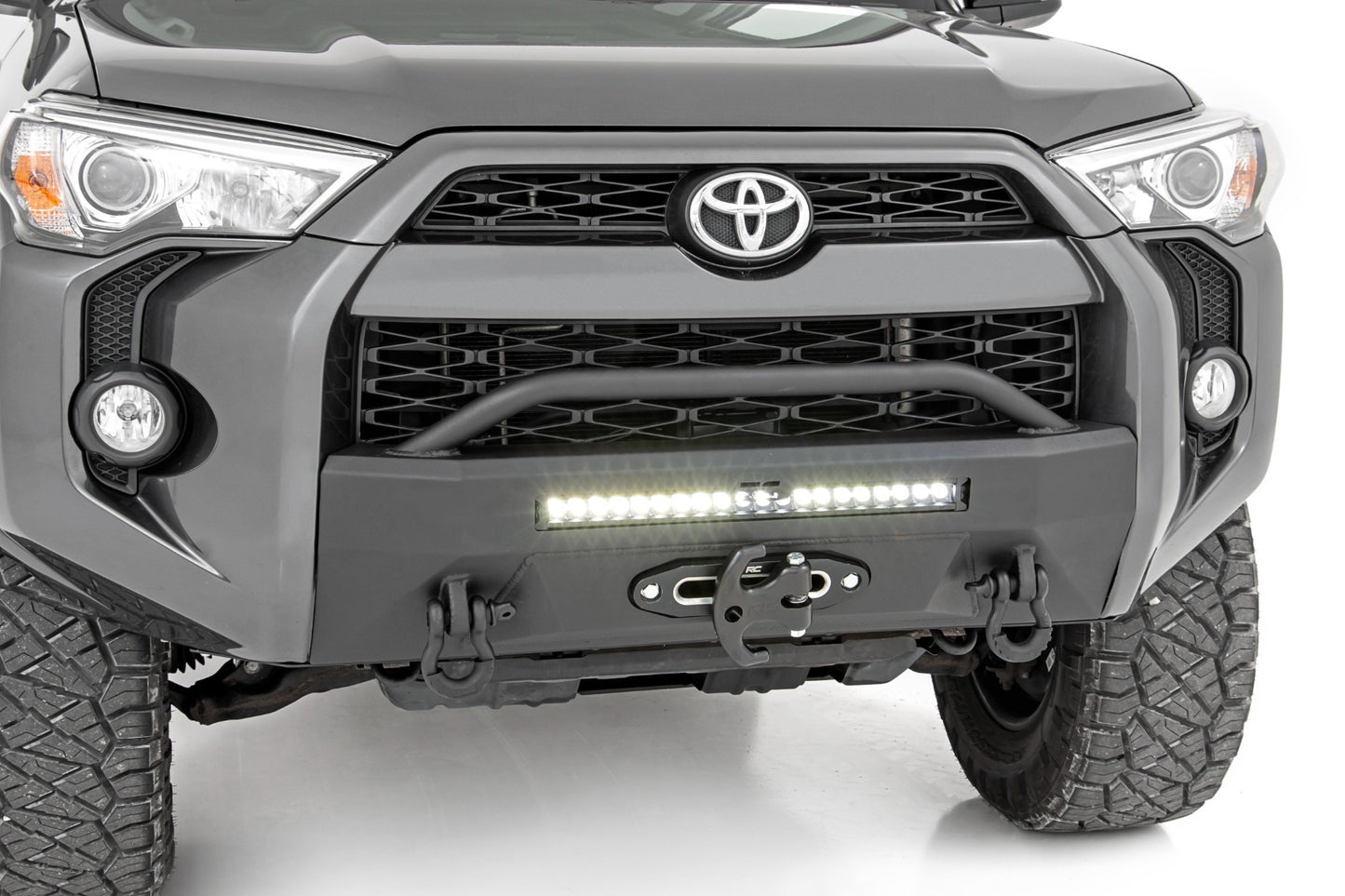 Fits Toyota 4Runner 2WD/4WD (2014-2024) Front Bumper; Hybrid; 20" Blk LED; 10744