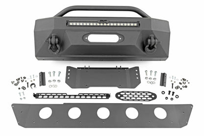Fits Toyota 4Runner 2WD/4WD (2014-2024) Front Bumper; Hybrid; 20" Blk DRL; 10745