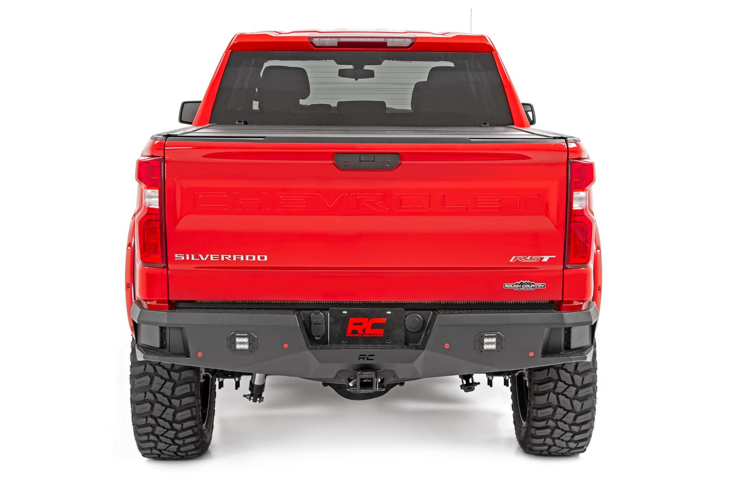 Fits Chevy Silverado 1500 2WD/4WD (2019-2024) Rear LED Bumper; 10758