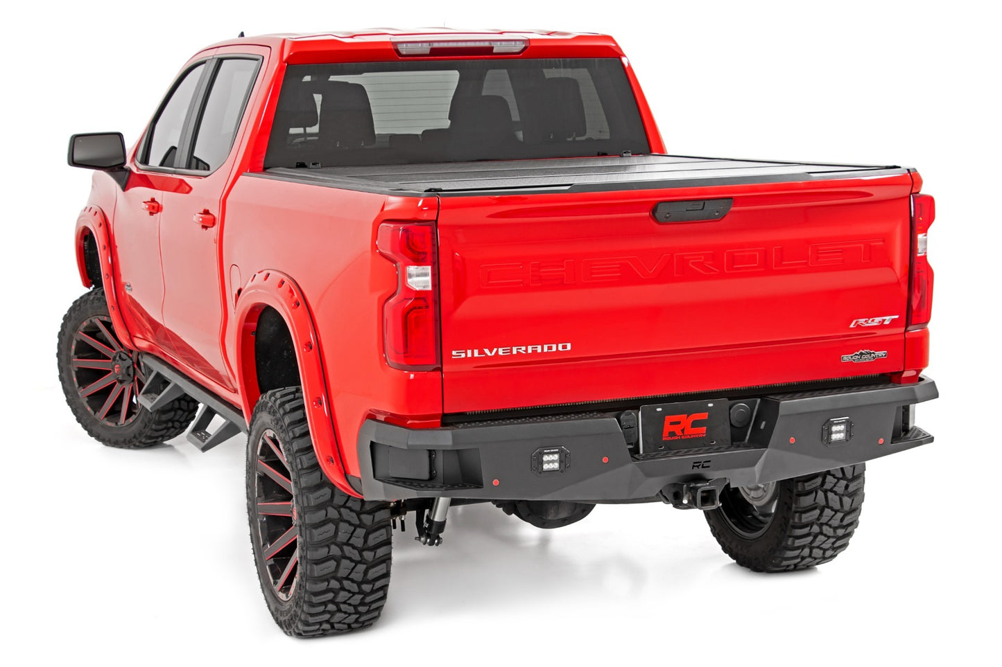 Fits Chevy Silverado 1500 2WD/4WD (2019-2024) Rear LED Bumper; 10758