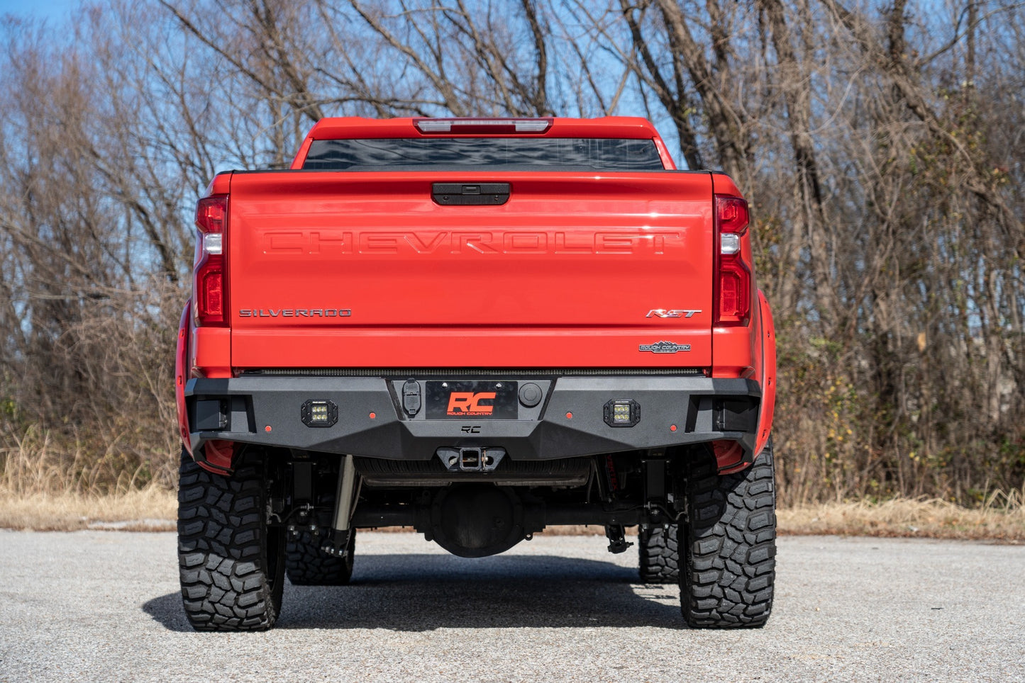 Fits Chevy Silverado 1500 2WD/4WD (2019-2024) Rear LED Bumper; 10758