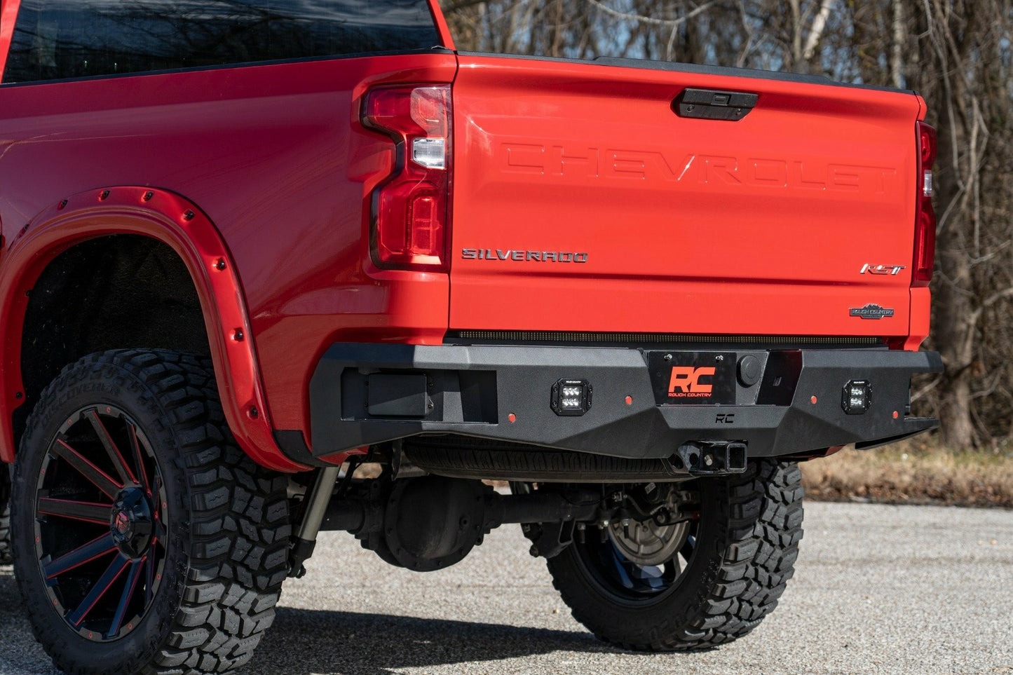 Fits Chevy Silverado 1500 2WD/4WD (2019-2024) Rear LED Bumper; 10758