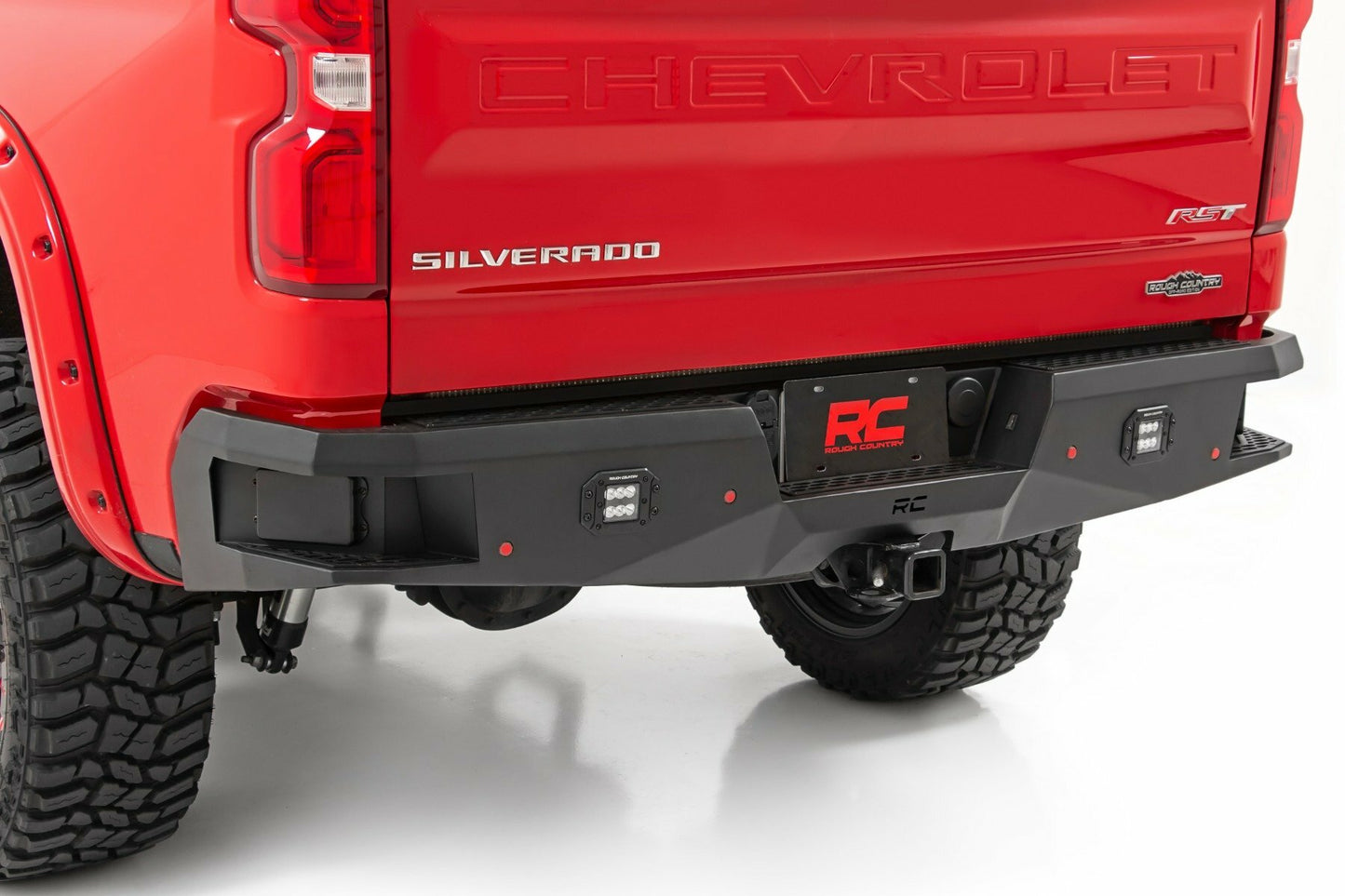 Fits Chevy Silverado 1500 2WD/4WD (2019-2024) Rear LED Bumper; 10758