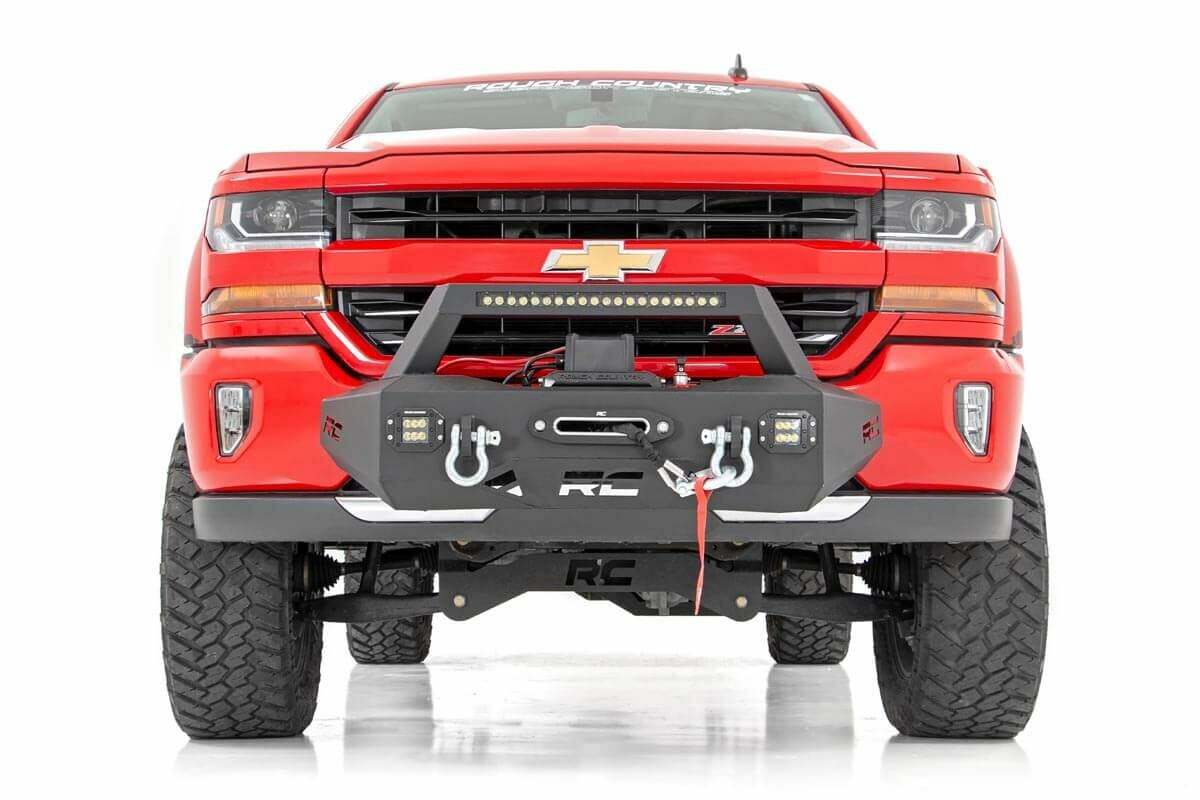 Fits Chevy Silverado 1500 2WD/4WD (2007-18 & Classic) EXO Winch Mount Kit; 10761