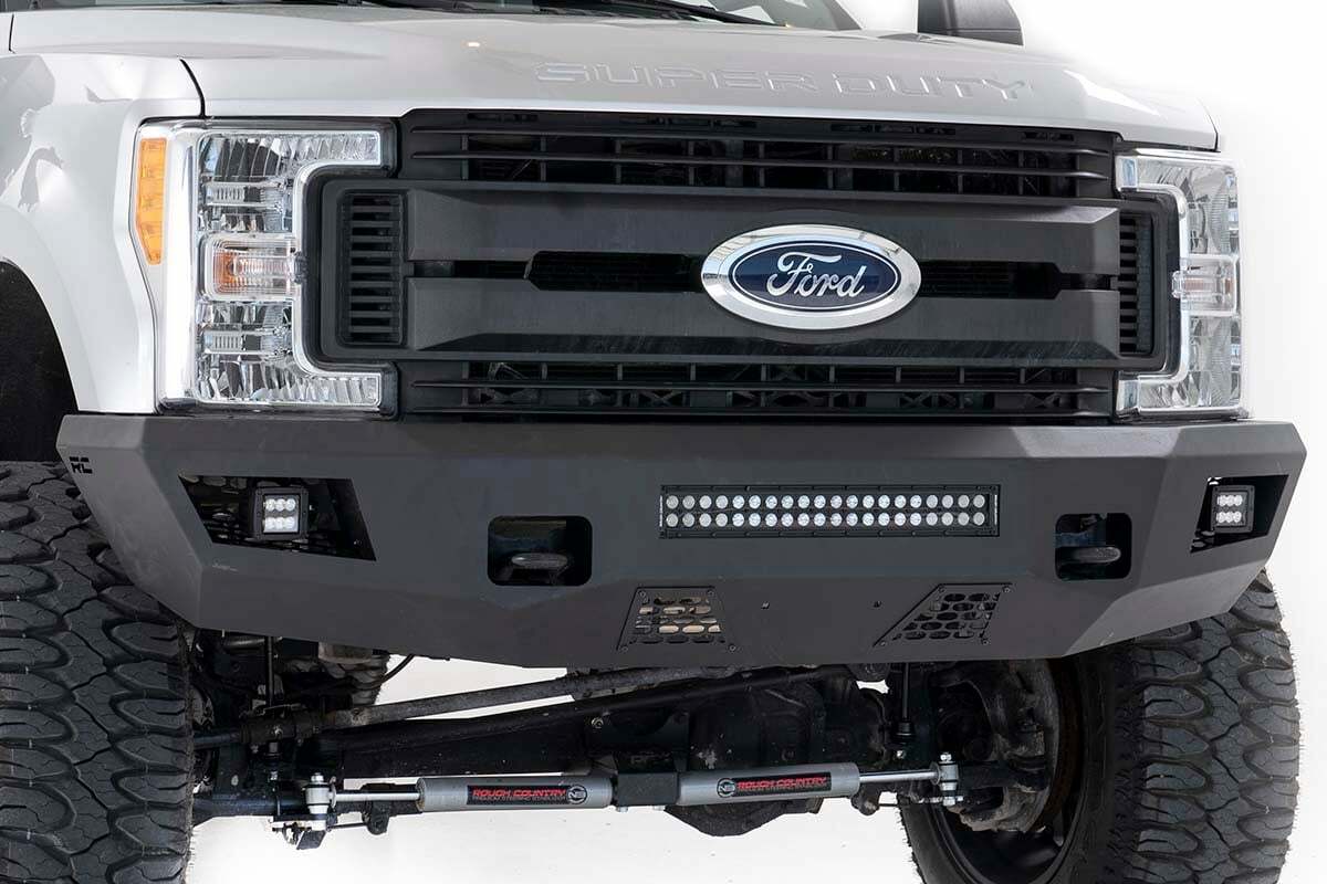 Fits Ford F-250/F-350 Super Duty 2WD/4WD (2017-2022) Front Bumper; 10787