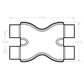 Universal Exhaust Pipe Smooth Trans X 2.25/2.25 X 12 SS 10790 Magnaflow