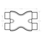Universal Exhaust Pipe Smooth Trans X 2.5/2.5 X 12 SS 10791 Magnaflow - X Pipe Car Part People