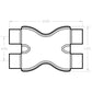 Universal Exhaust Pipe Smooth Trans X 2.5/2.5 X 12 SS 10791 Magnaflow - X Pipe Car Part People