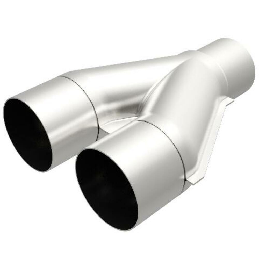 Universal Exhaust Pipe Smooth Trans Y 4 x 13 C/D SS 10799 Magnaflow - Y Pipe Car Part People