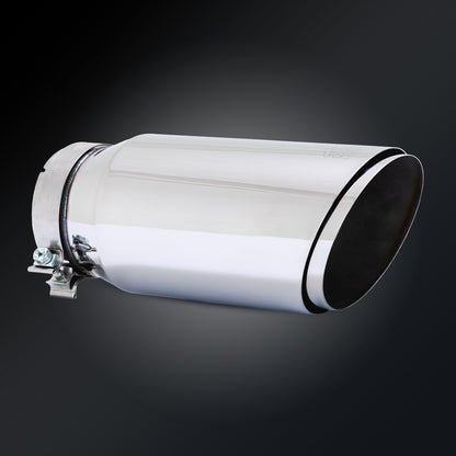 5 x 6.5 x 16 Polished Twin Slash Universal Exhaust Tip 26914