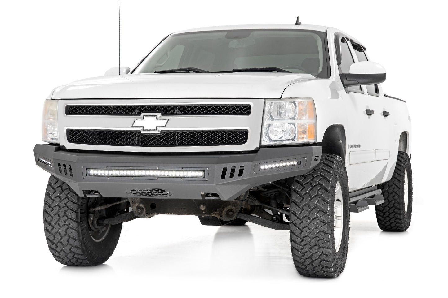 Fits Chevy Silverado 1500 2WD/4WD (2007-2013) Front High Clearance Bumper; 10910