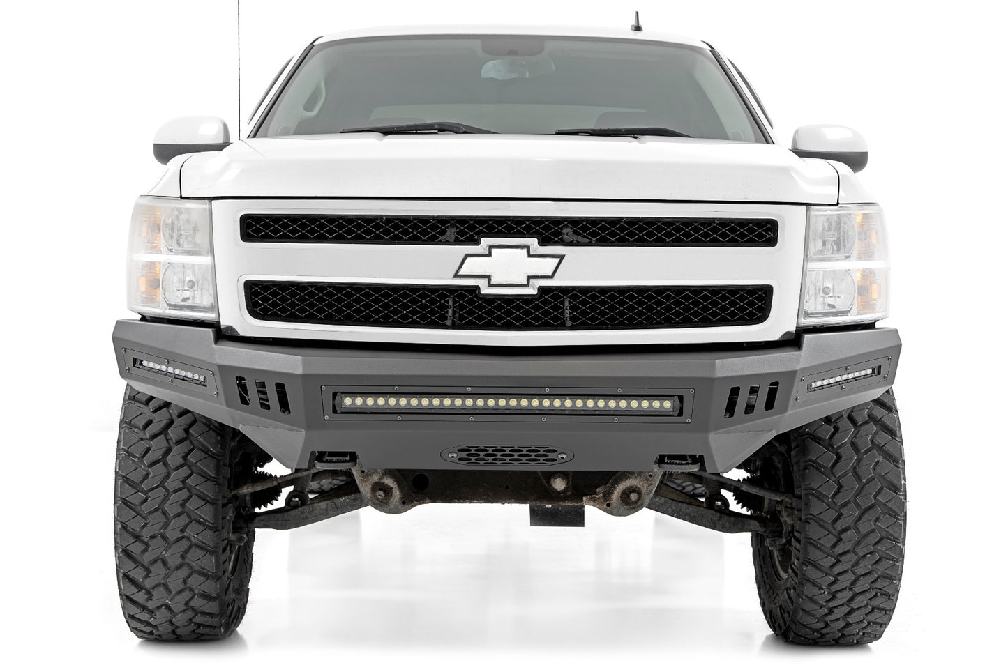 Fits Chevy Silverado 1500 (07-13) Front High Clearance Bumper BLK LEDs 10911