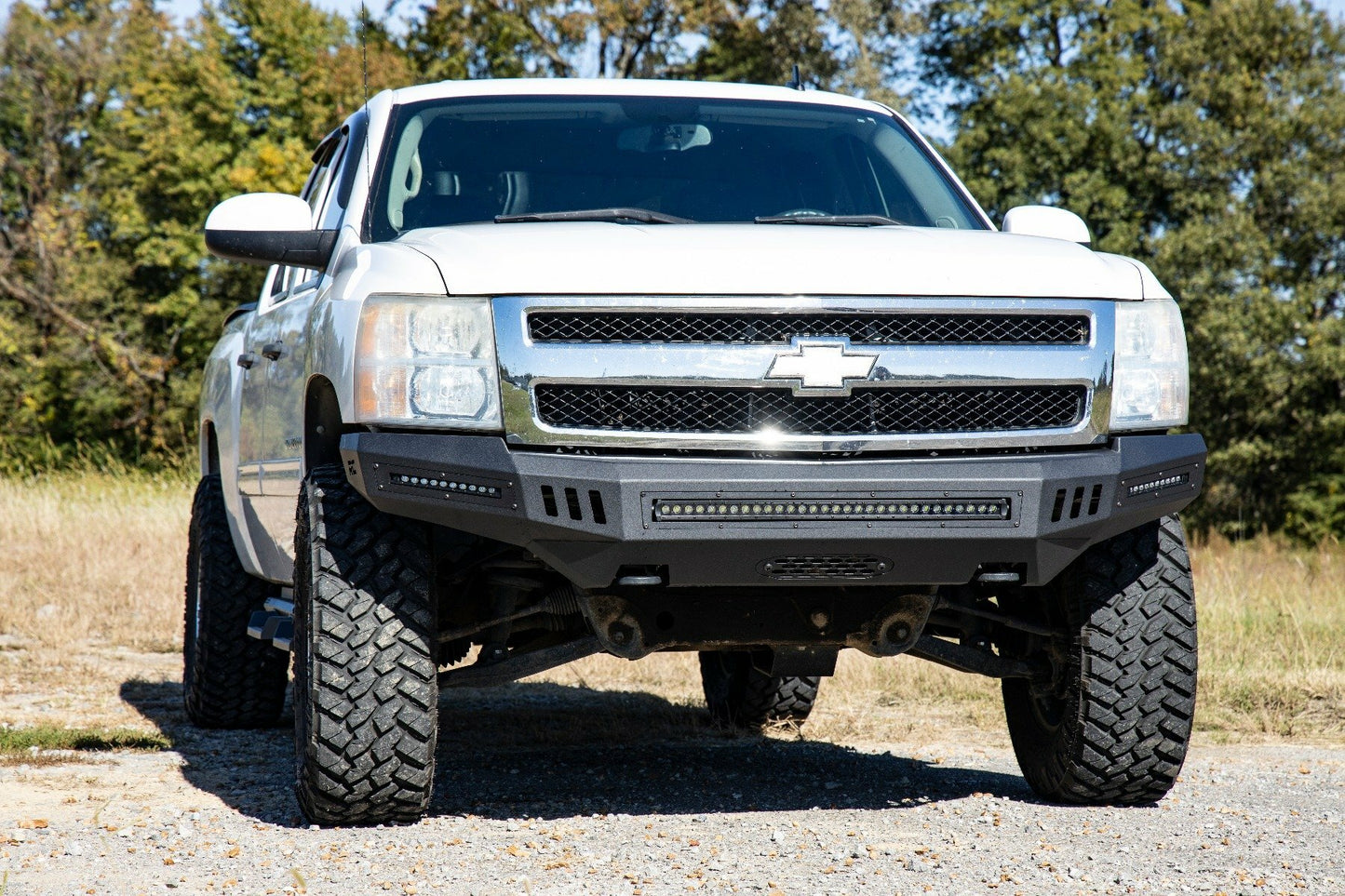 Fits Chevy Silverado 1500 (07-13) Front High Clearance Bumper BLK LEDs 10911