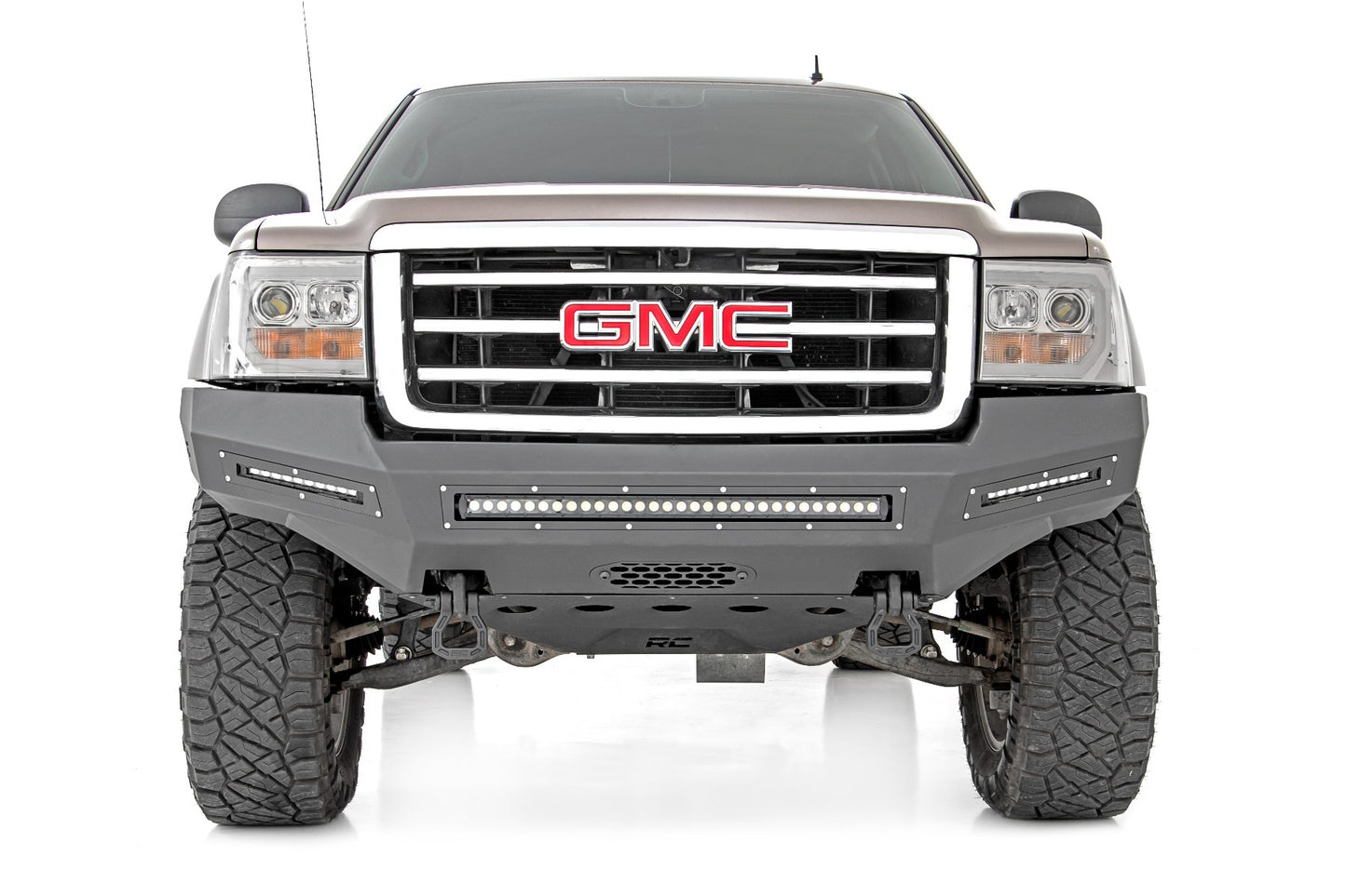 Fits GMC Sierra 1500 2&4WD (2007-2013) Front Bumper; Fabricated; Prerunner 10912