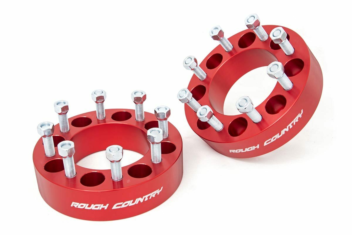 Fits Ram 2500/3500 4WD (2010-2011) 2 Inch Wheel Spacers; 8x6.5; Red; 1099RED