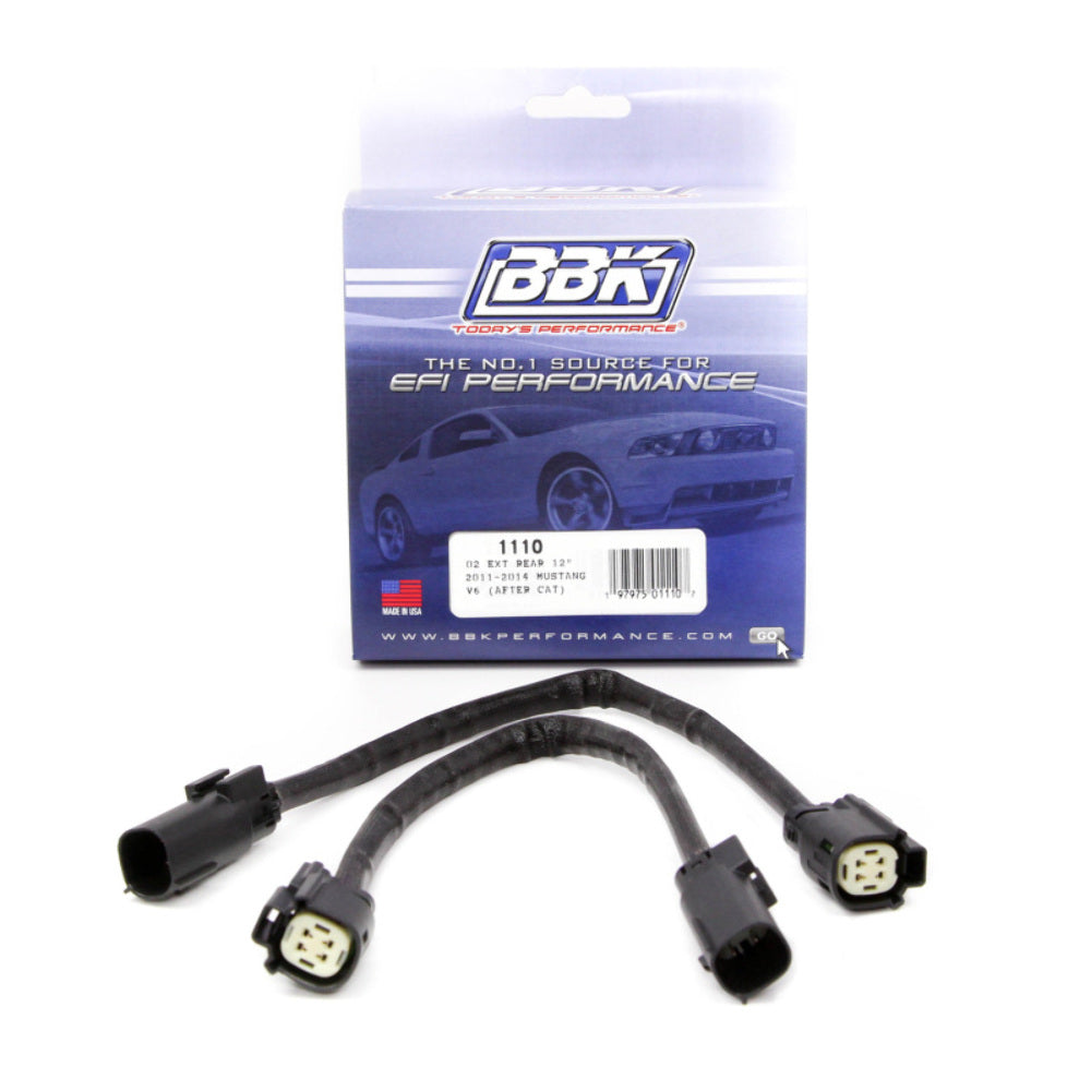 Fits 2011-2017 Mustang 5.0 & 3.7L Rear O2 Extensions- 12In (Pair)-1110