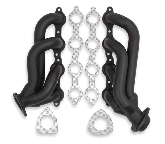 Flowtech 11143FLT - Shorty Headers - Black Painted - 2WD/4WD equipped with 6.0L LS V8 Engine