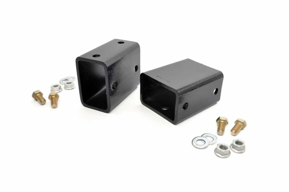 Fits Jeep Wrangler JK (07-18) Bump Stop Extension; Rear; 3-6" Lift; 1119