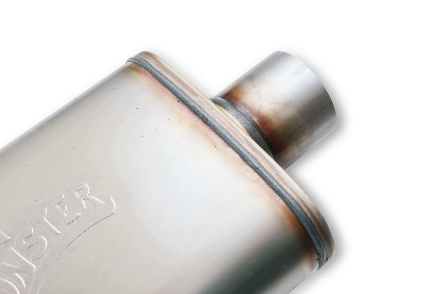 Flowmonster Performance Muffler 3 inch inlet & 3 inch outlet 11219-FM 409 Stain - Performance Mufflers Car Part People