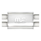 Muffler Stainless Steel 2.5 ID Dual In Dual Out 4 X 9 Oval 20 lg 11386 Magnaflow