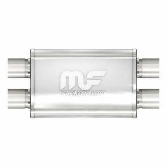 Muffler Stainless Steel 2.5 ID Dual In Dual Out 4 X 9 Oval 20 lg 11386 Magnaflow - Performance Mufflers Car Part People