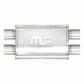 Muffler Stainless Steel 2.5 ID Dual In Dual Out 4 X 9 Oval 20 lg 11386 Magnaflow