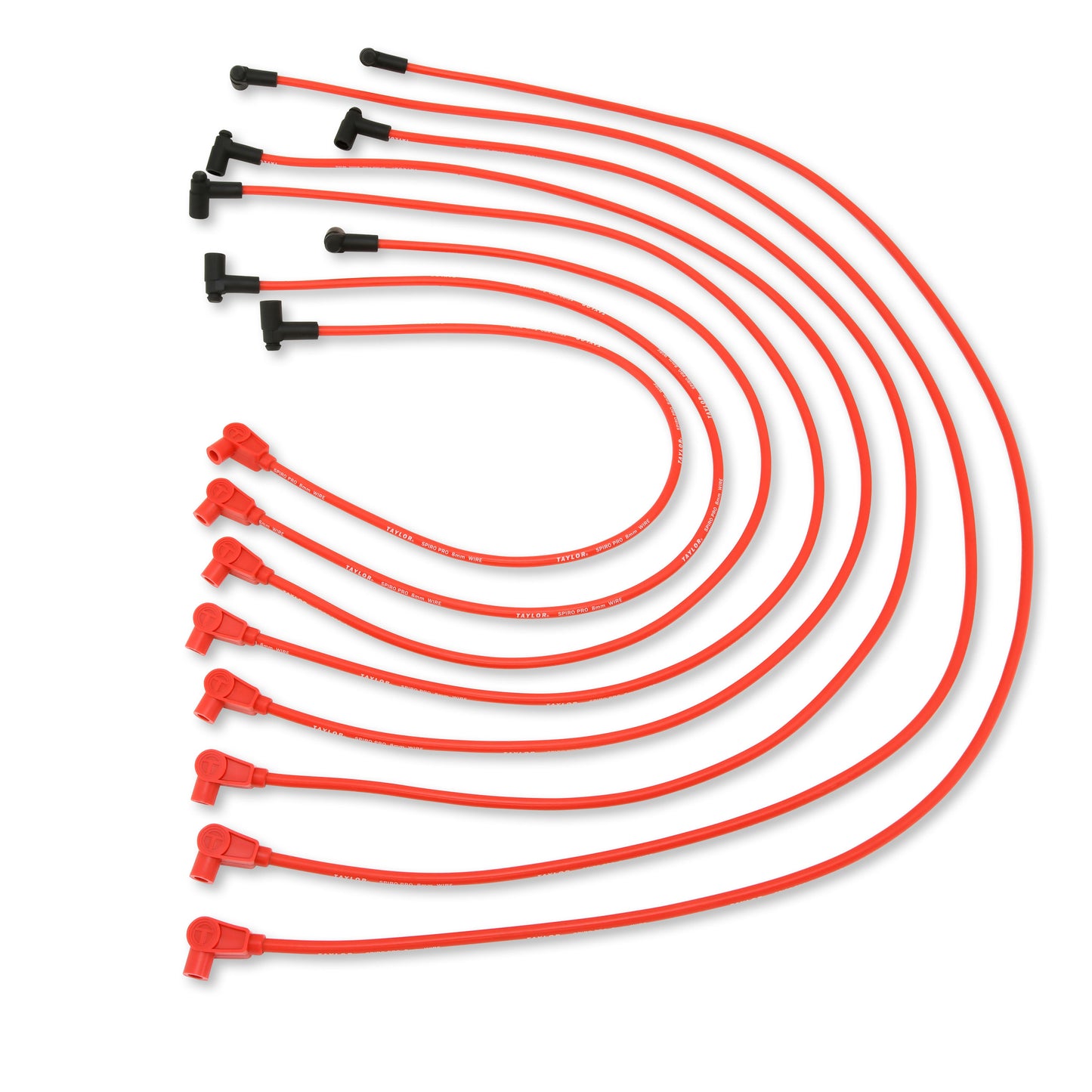 Spark Plug Wire Set Universal 8mm Silicone Spiro Pro 350 ohm/ft Red 74206