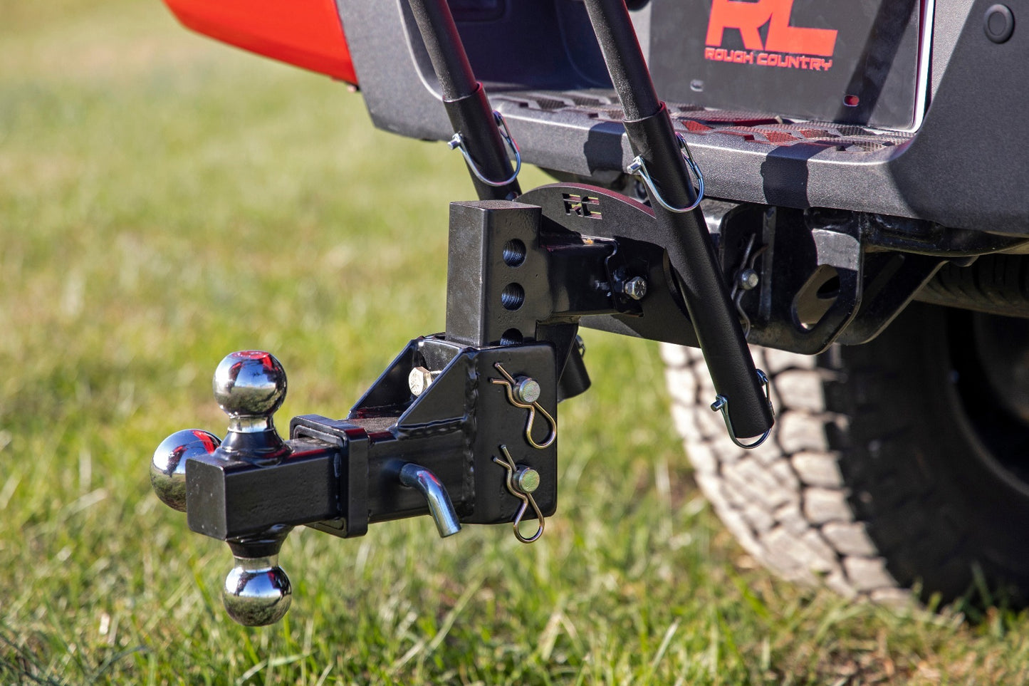 Flag Pole Holder; Dual; 2 Inch Hitch; w/ Flag Poles 117504