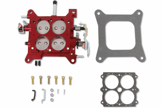 Billet Throttle Body Assembly 1 3/4 Red with Steel Plates 12-850 - 12-850QFT