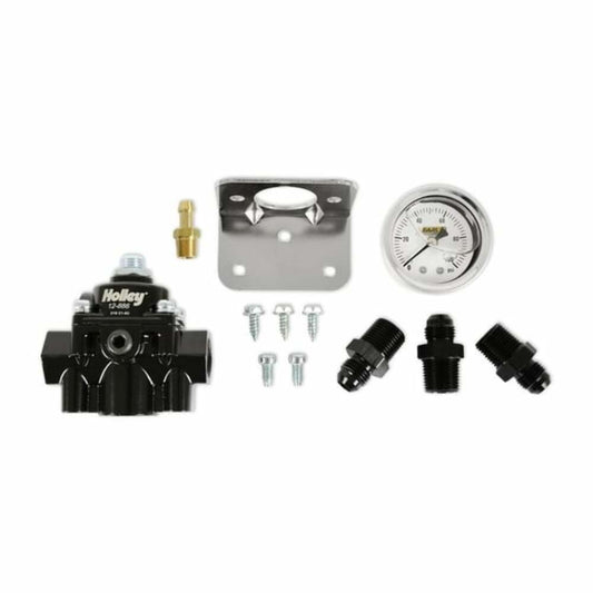 Die Cast Efi Bypass Fuel Pressure Regulator 15-60 Psi W/Fittings&Gauge-12-886KIT