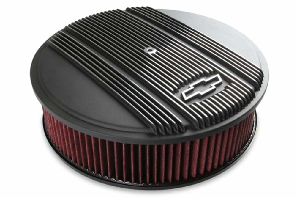 Vintage Series GM Licensed Air Cleaner - Satin Black Machined - 120-173
