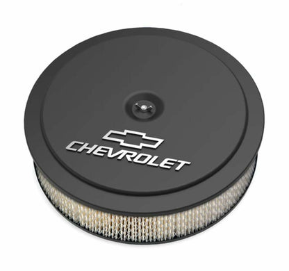 14" x 3" Air Cleaner Kit w/ Paper Filter-GM "Bowtie" & "Chevrolet" Logo 120-212