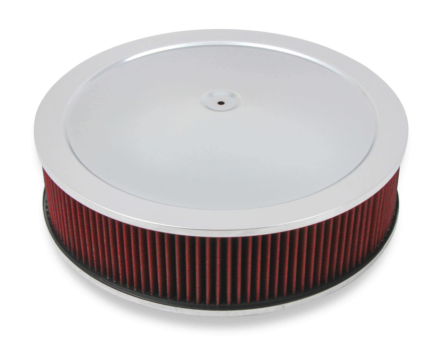 4150 Drop Base Air Cleaner Chrome w/4 Red Washable Gauze Filter - 120-4140