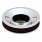 4500 drop base air cleaner chrome w/3 red washable gauze filter - 120-4530
