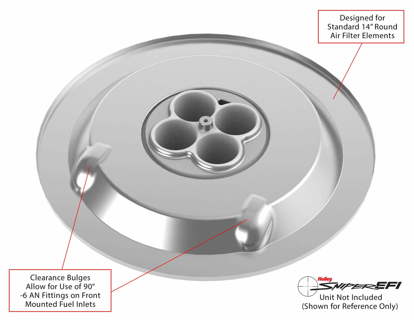 Sniper EFI Air Cleaner Drop Base - Chrome - 120-510