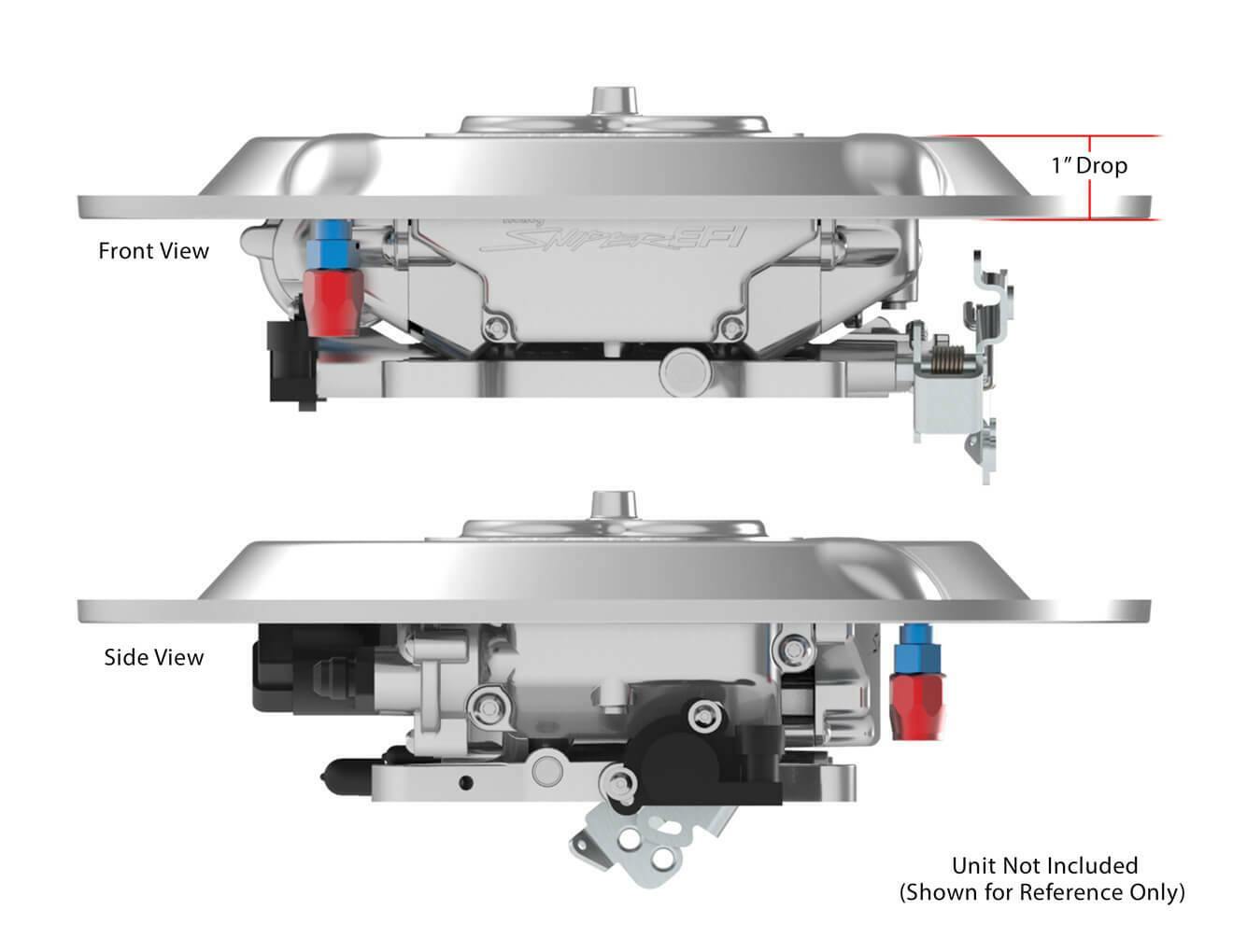 Sniper EFI Air Cleaner Drop Base - Chrome - 120-510