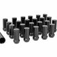 M12 x 1.25 Lug Nut Set of 24; Black 1212524BLK